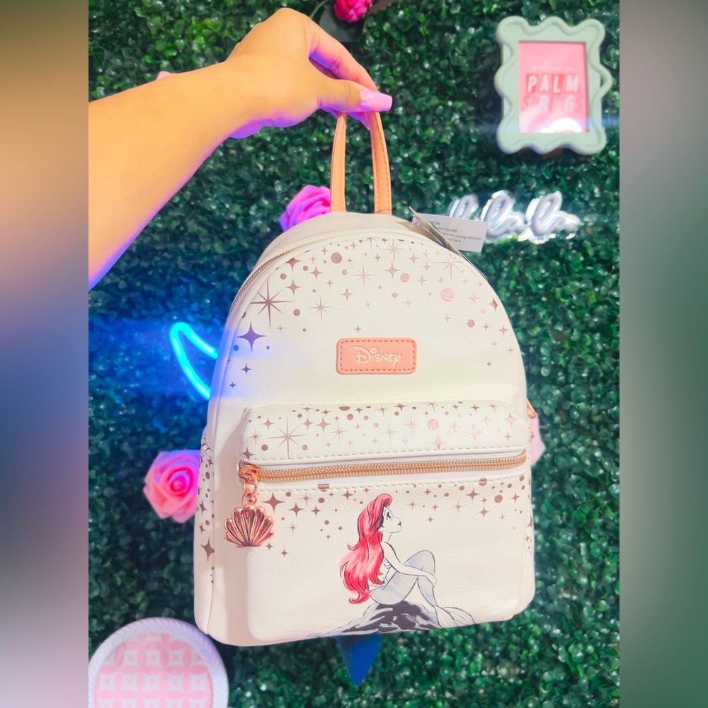 Loungefly Disney The Little Mermaid Ariel Rose Gold Mini Backpack